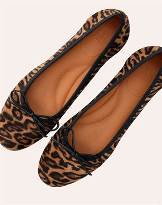 Leopardo Arabica Suede Ballerina